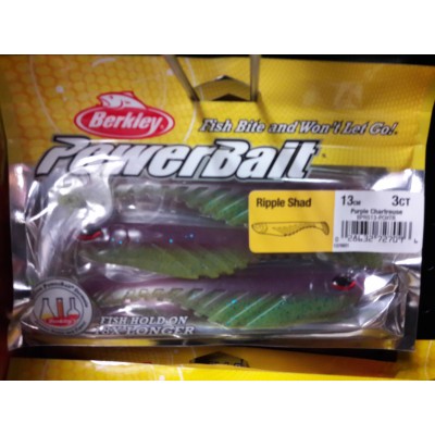 Berkley Ripple Shad 13cm (Purple Chartreuse) Berkley Ripple Shad 13cm (Purple Chartreuse)